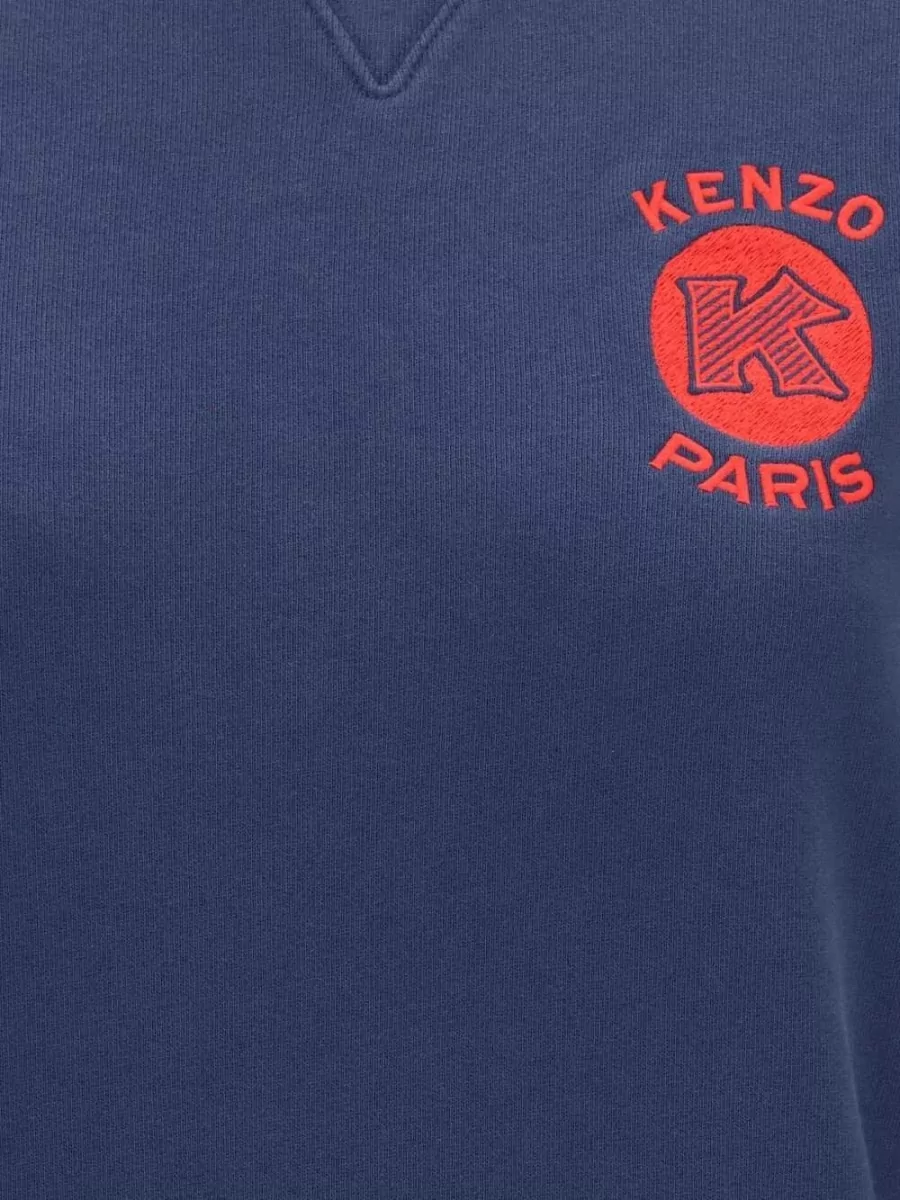 Kenzo Cotton Logo Embroidered Sweatshirt