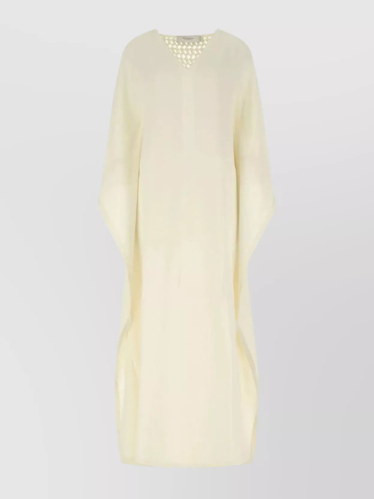 Shop Agnona Wool Blend Tunic Dress With Embellished Neckline