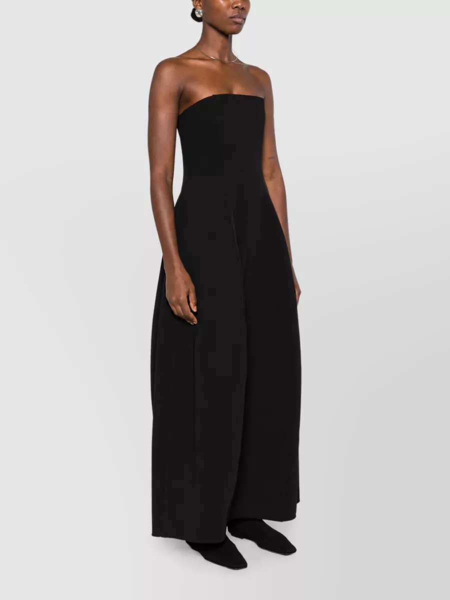 Totême Strapless Sleeveless Flared Dress