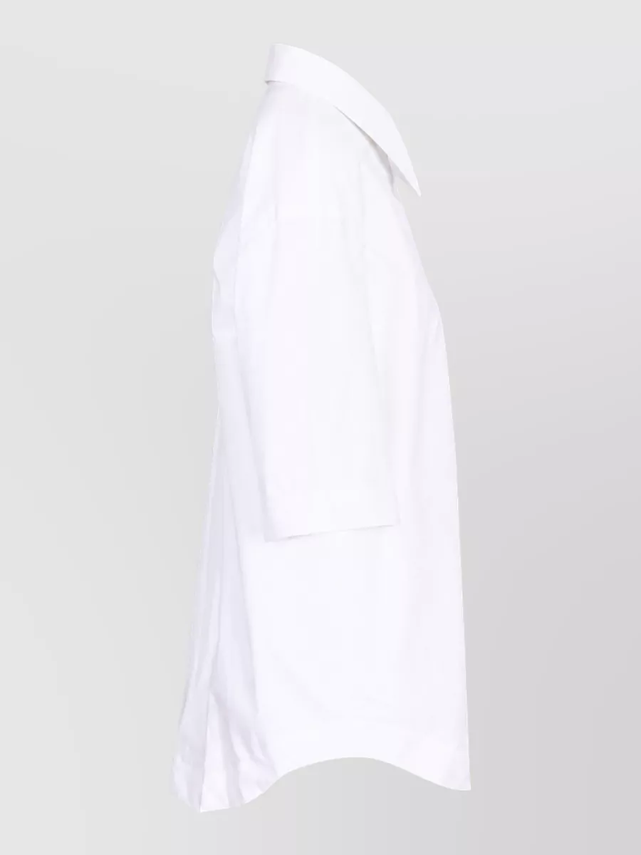 Ami Paris Cotton Wide Short-Sleeve Shirt