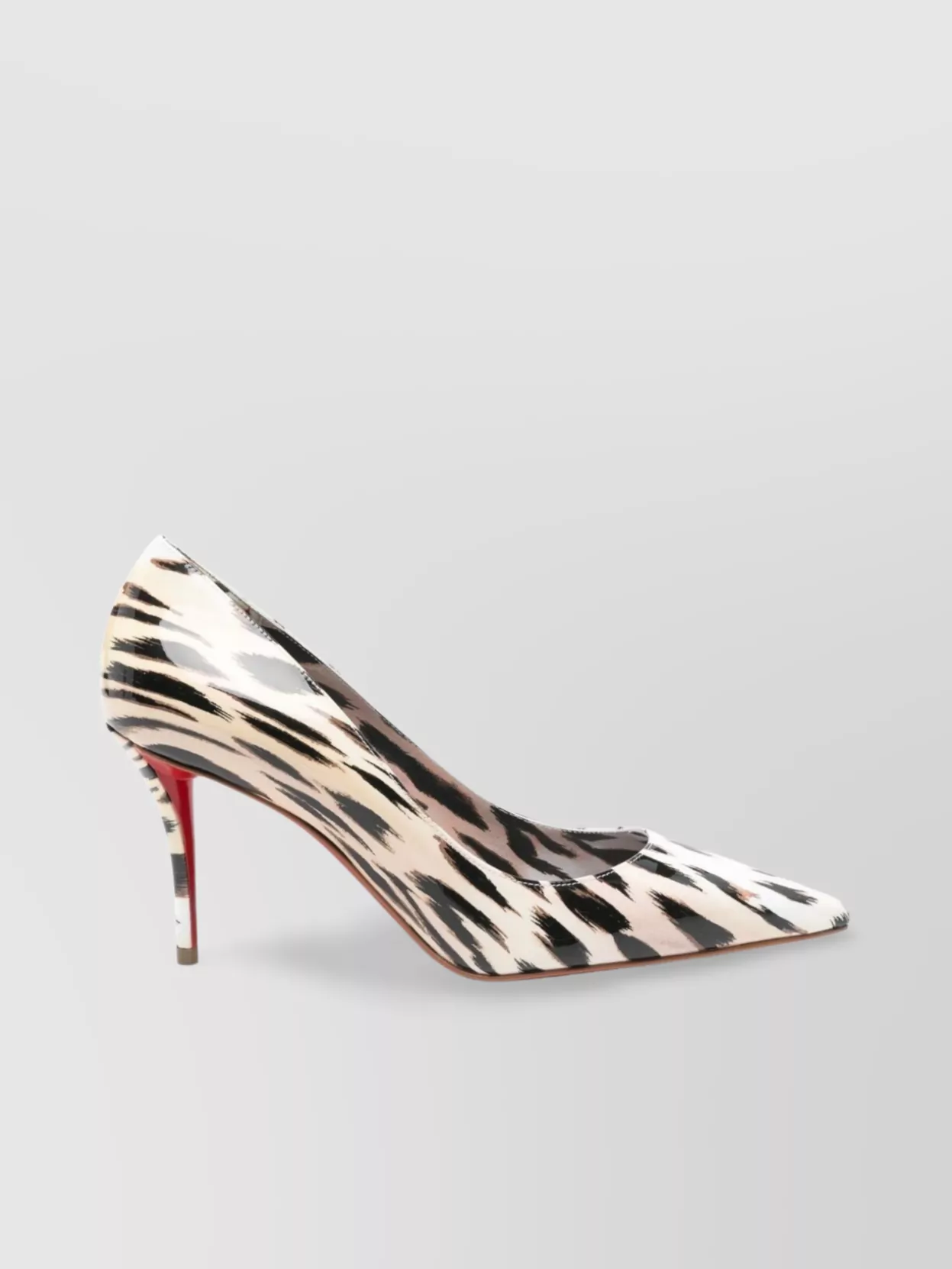 Shop Christian Louboutin Pointed Toe Stiletto Heel Animal Print