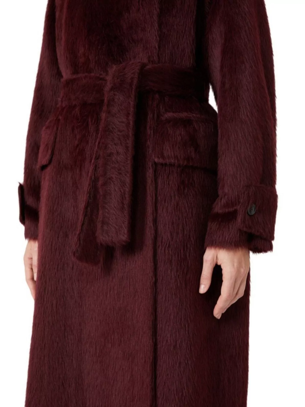 Max Mara Long Alpaca Wool Coat Pockets