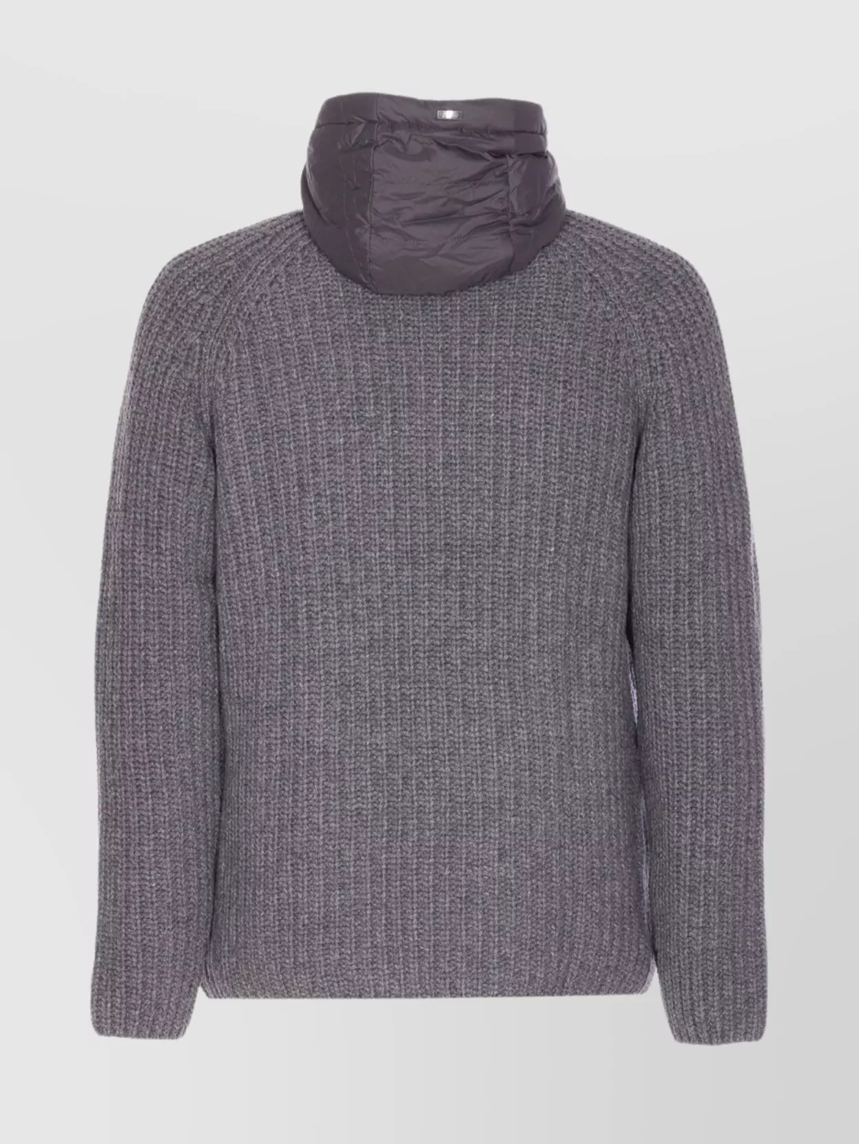 Herno Padded Bomber Jacket With Hood And Pockets In Gray