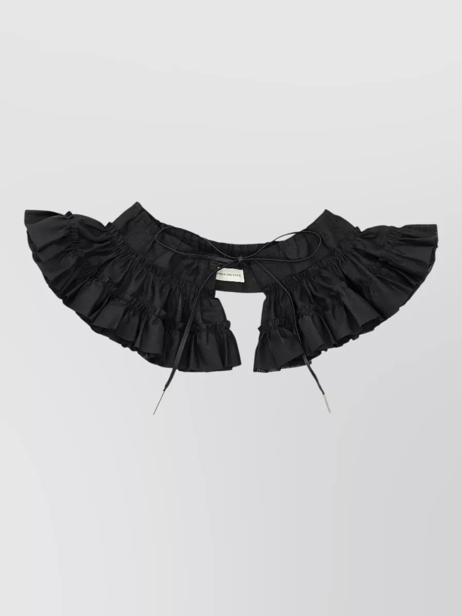 Dries Van Noten Cotton Ruffled Belt