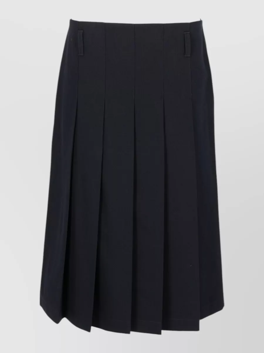 A.P.C. cotton pleated midi skirt