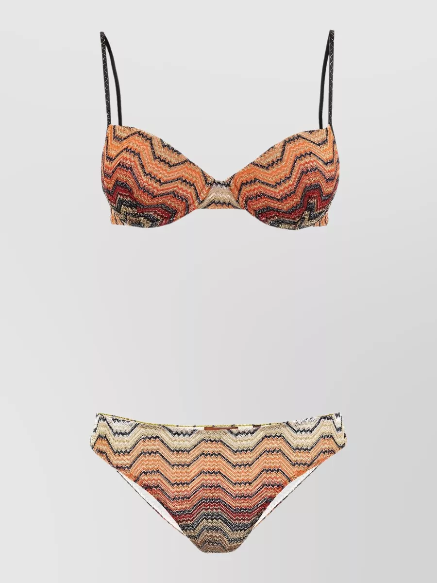 Missoni Two Piece Bikini Set Zigzag Pattern