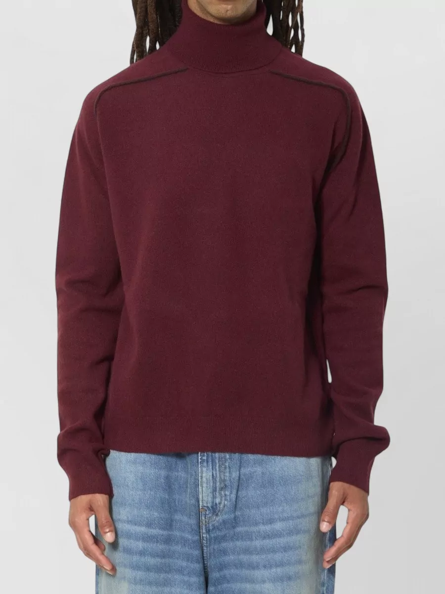 Maison Margiela Virgin wool ribbed turtleneck sweater