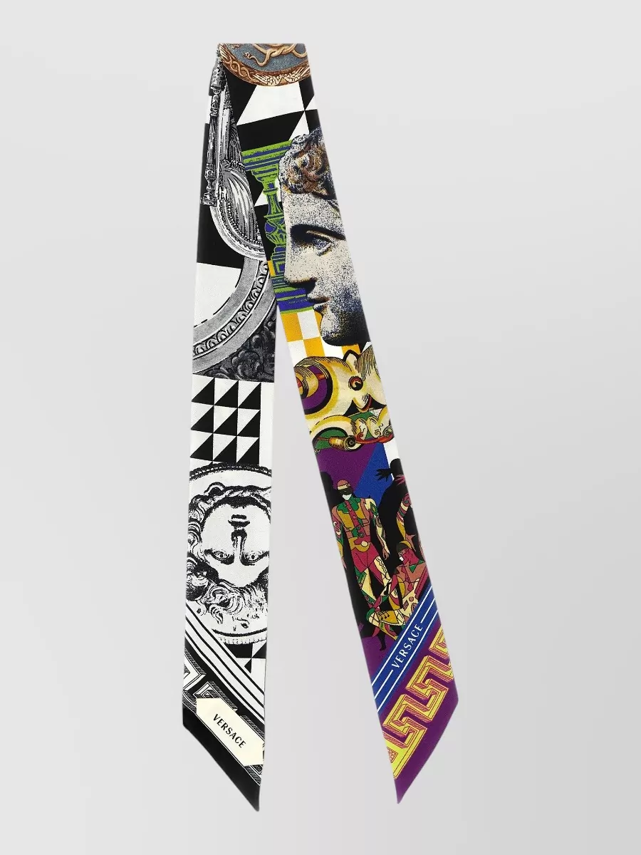 Versace silk printed bandeau scarf