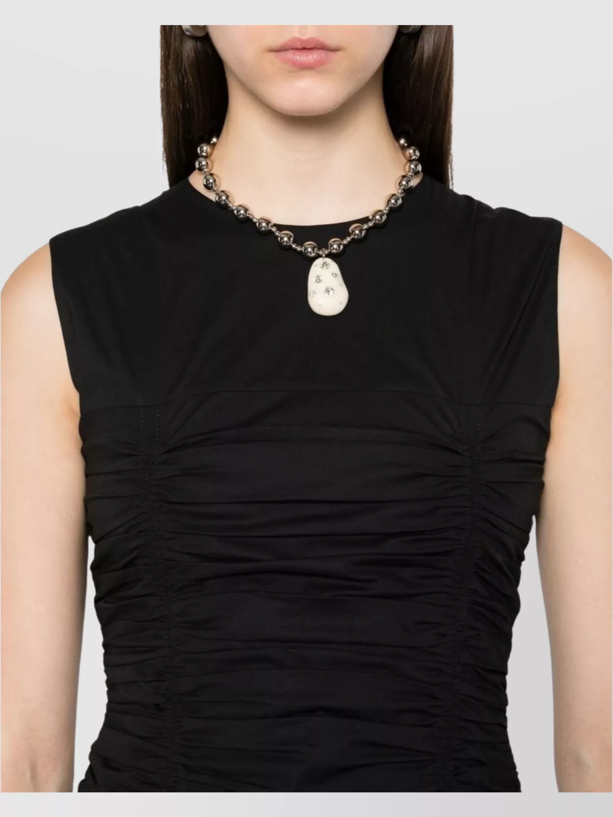 Moschino Knee Length Dress Sleeveless Design In Black