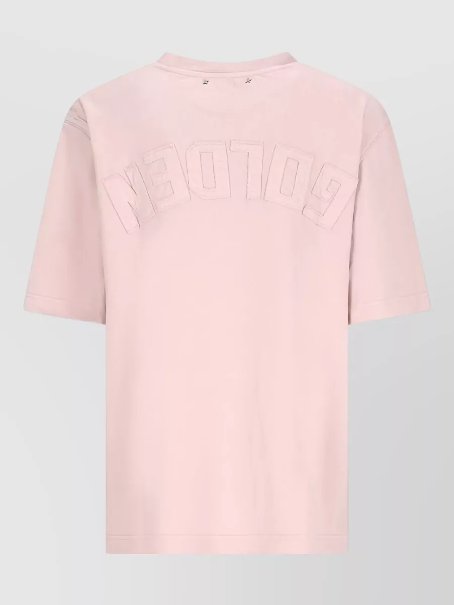 Golden Goose Crew Neck Silk Nylon Top Short Sleeves