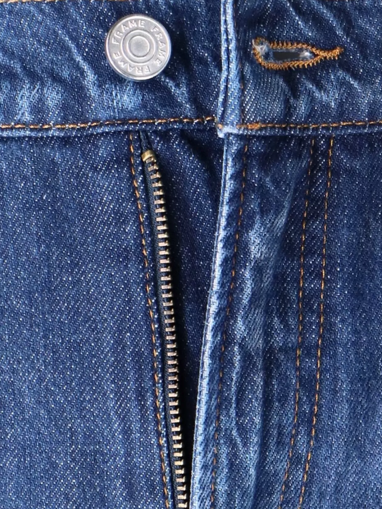 Shop Frame Straight Trousers With Front And Back Pockets In Blue