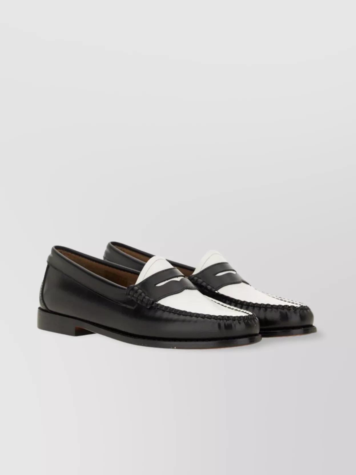 G.h. Bass Penny Strap Loafers Two-Tone Design