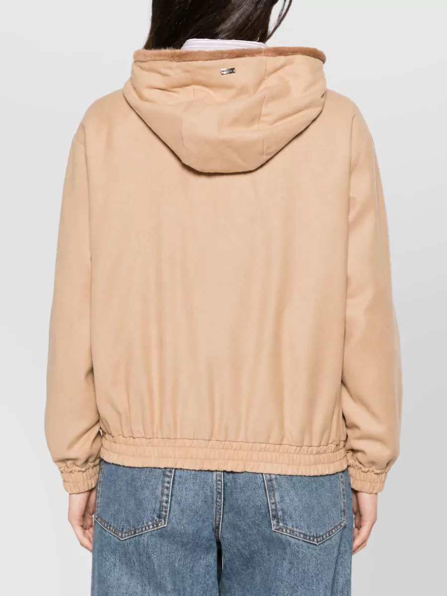 Herno Virgin Wool Hooded Oversized Coat
