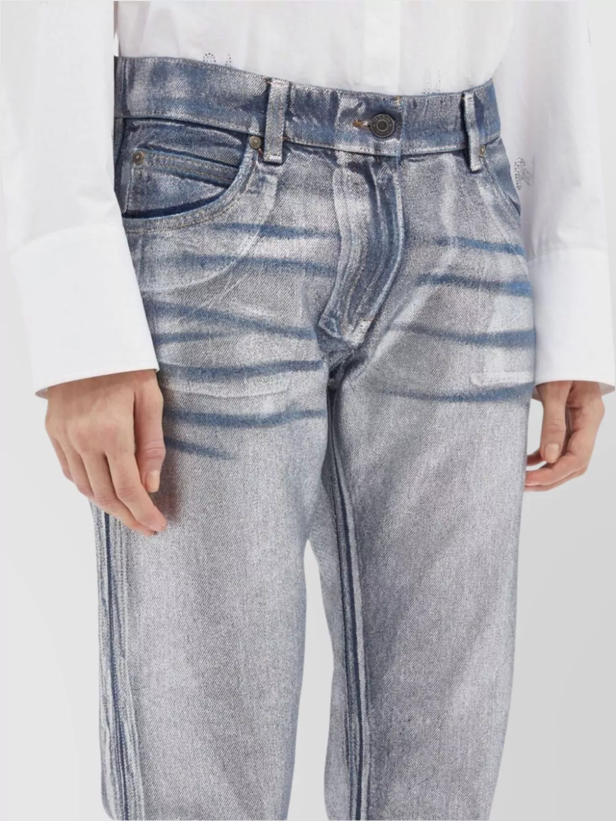 Msgm Straight-leg Trousers With Finish