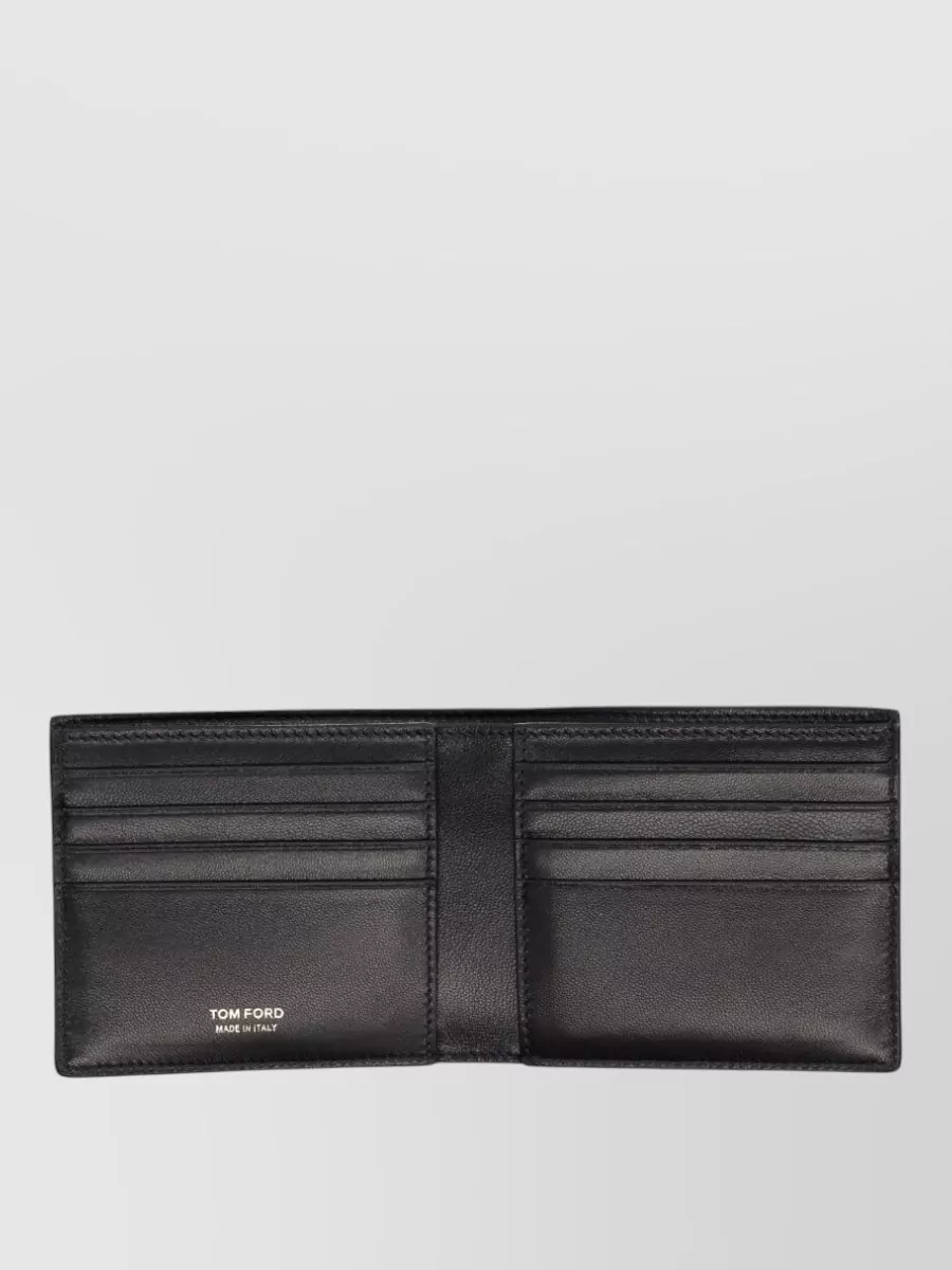 Tom Ford Crocodile Effect Bi Fold Leather Wallet