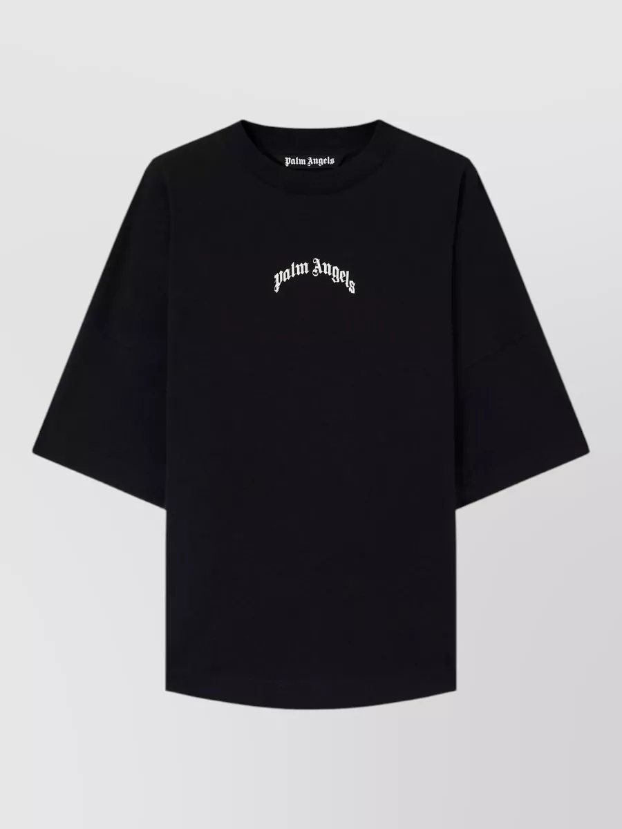 Palm Angels oversized logo print cotton t-shirt