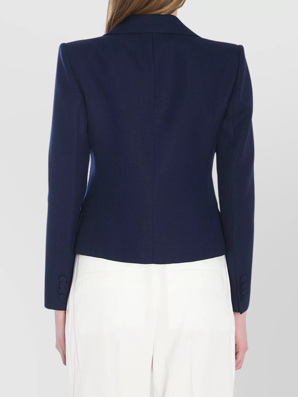 Valentino Garavani Fabric-Covered Button Cuffs Peak Lapel Jacket