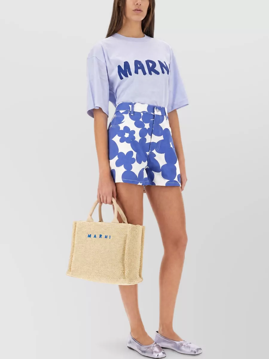 Marni Floral-Print Tailored Shorts