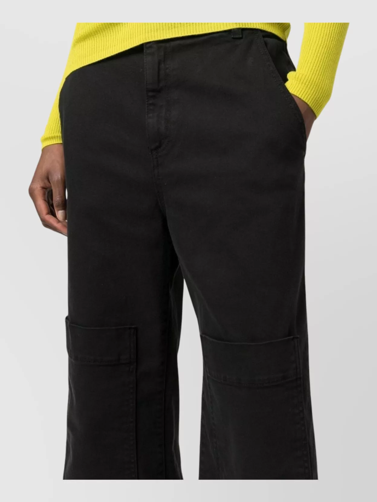 P.A.R.O.S.H LOW-RISE WIDE-LEG JEANS WITH FRONT AND BACK POCKETS