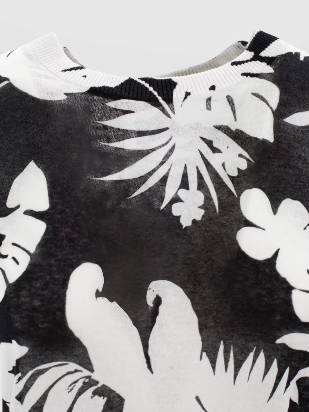 'S MAX MARA SLEEVES FLORAL PATTERN TOP ROUND NECK