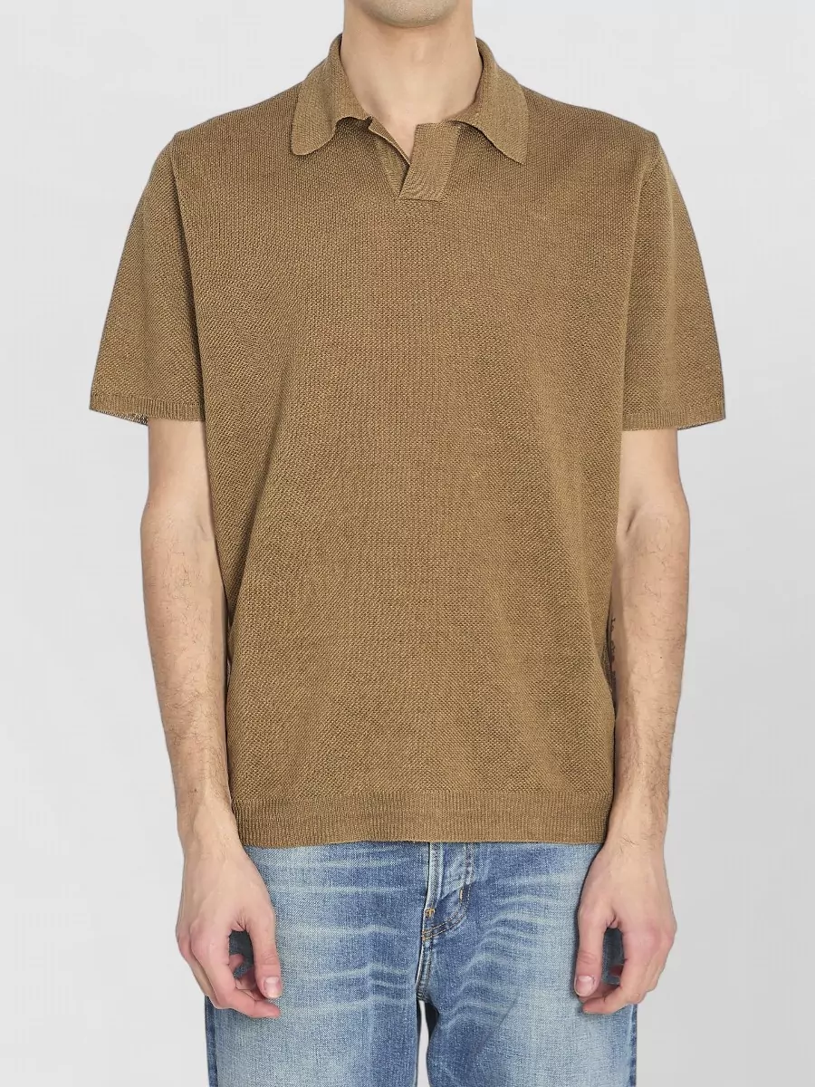 Roberto Collina Linen Relaxed-Fit Short-Sleeve Polo Shirt