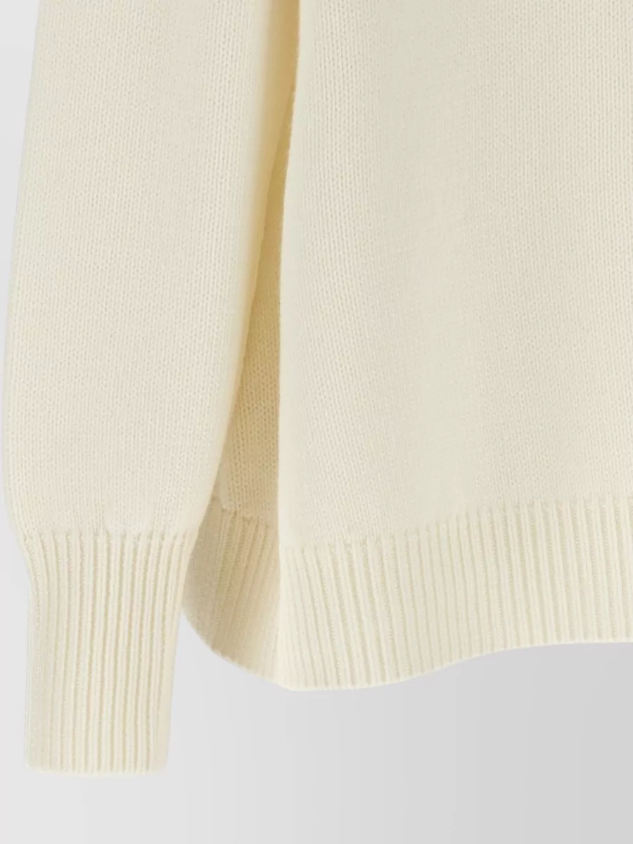 Fabiana Filippi Virgin Wool Ribbed Turtleneck Sweater