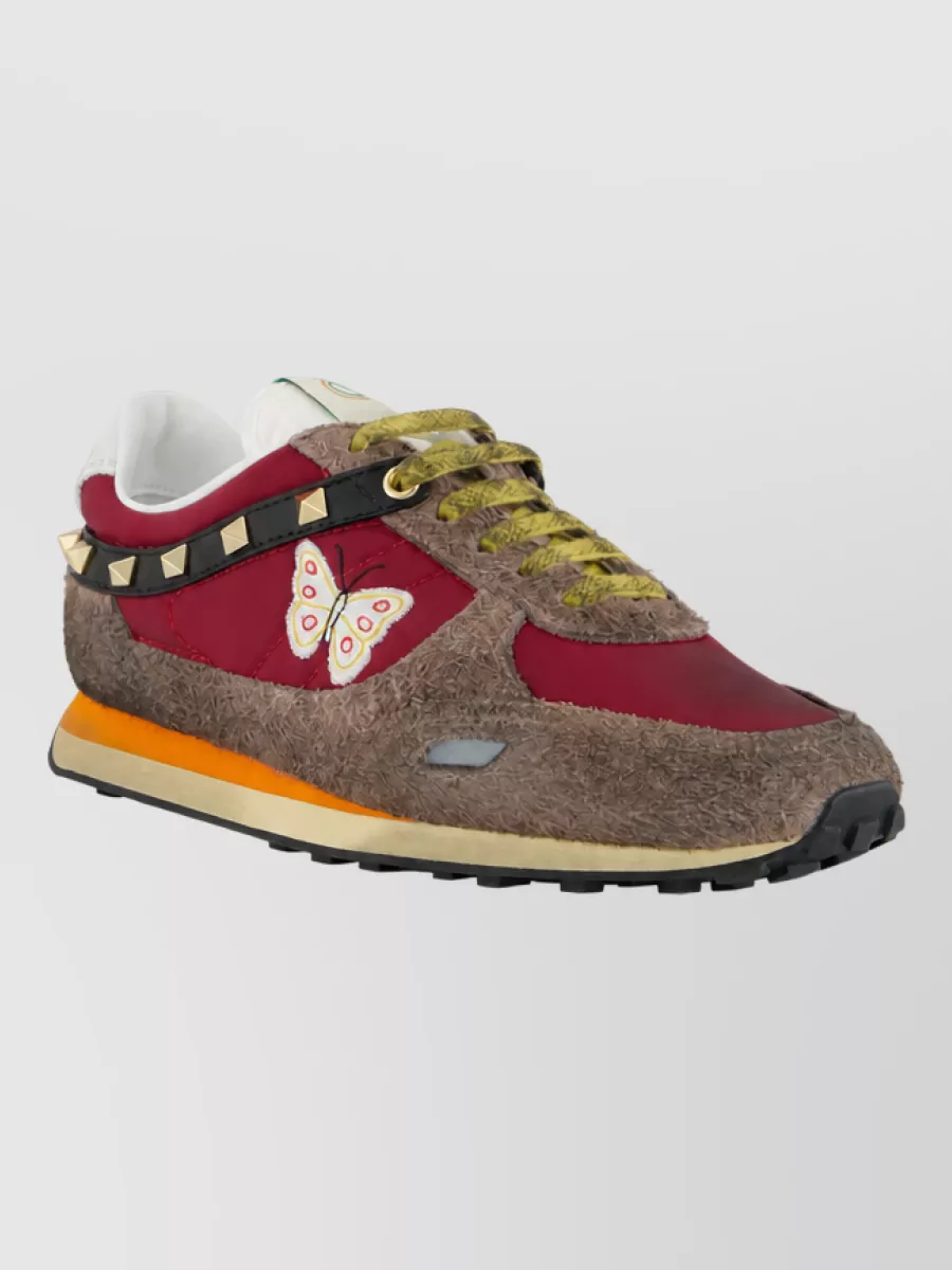 Valentino Garavani Suede And Nylon Low-Top Sneakers