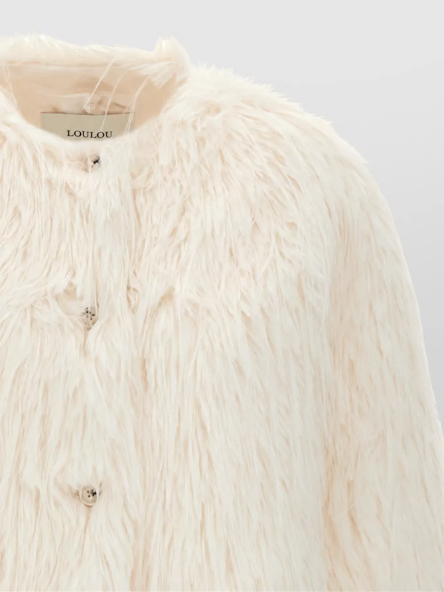 Loulou Studio Faux Fur Long-Haired Relaxed-Fit Coat