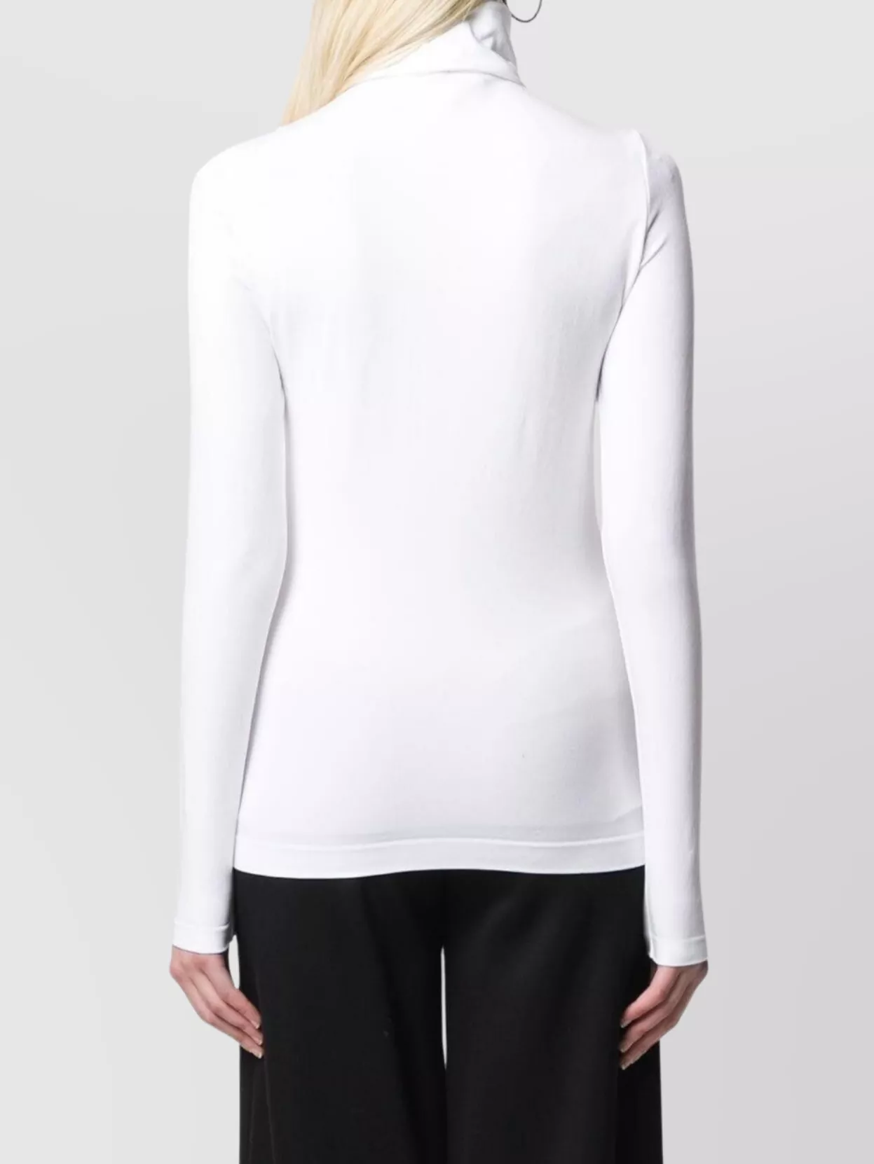 Wolford Aurora Long-sleeve Turtleneck Sweater In White