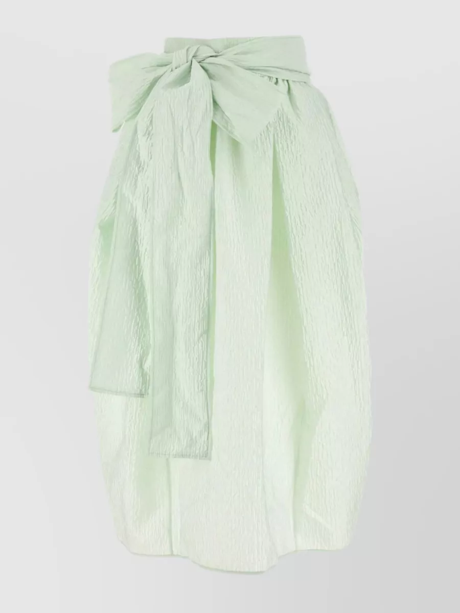 Shop Cecilie Bahnsen Flared High Waist Skirt With Asymmetric Hemline In Pastel