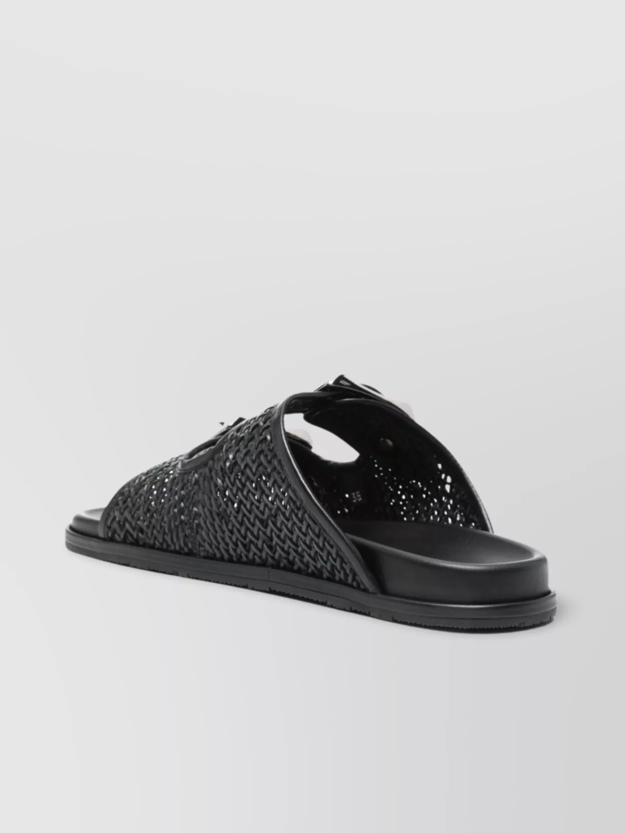 Casadei Perforated Rubber Sole Sandals With Round Toe In Black