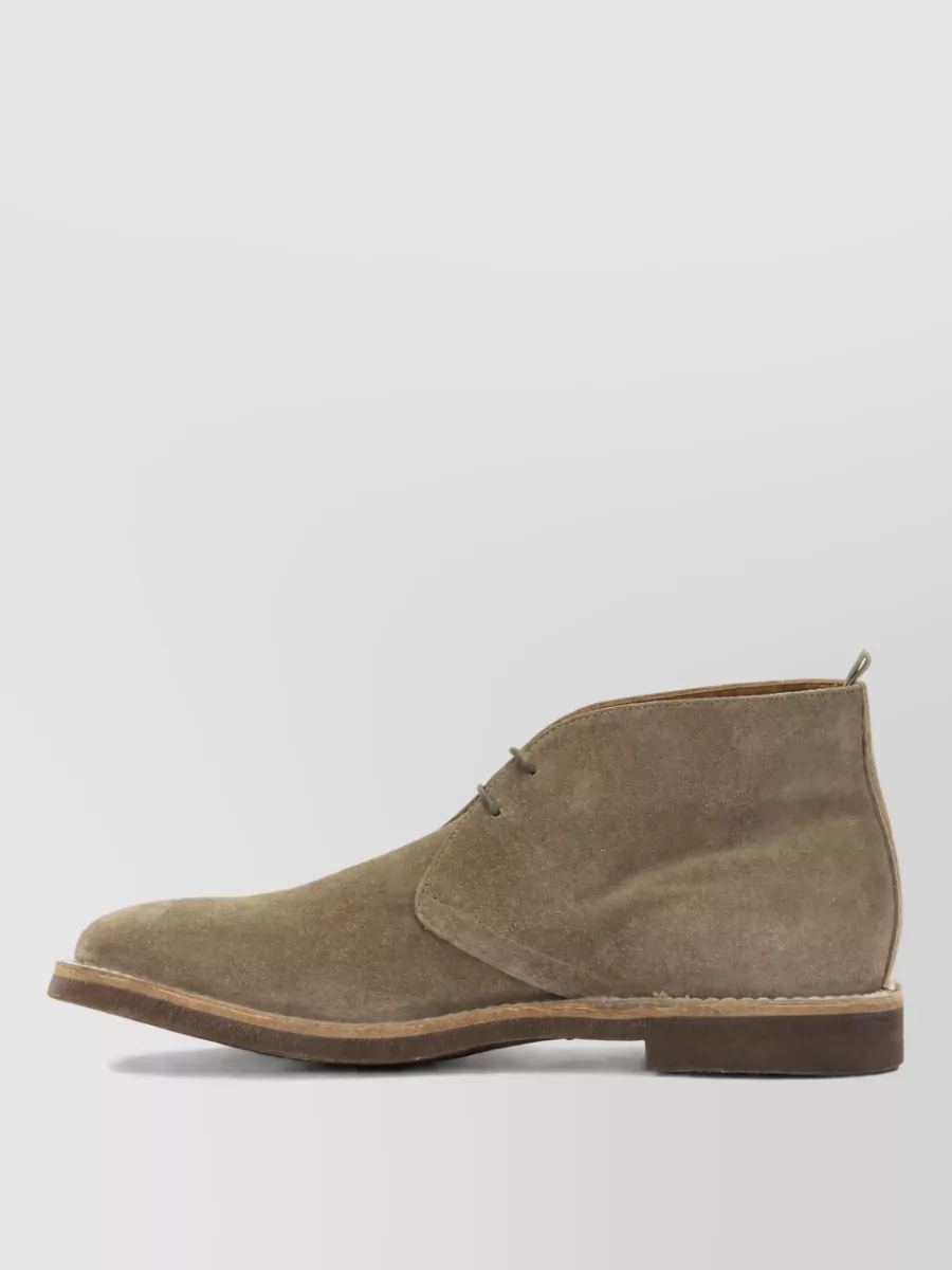 Officine Creative Suede Leather Brogue Chukka Boots