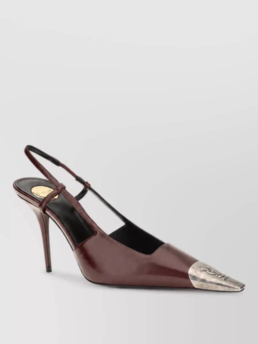 Saint Laurent leather high-heel mules