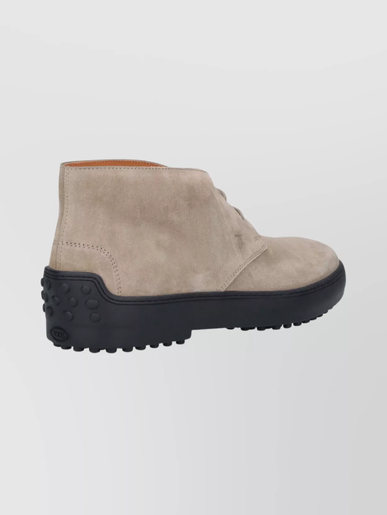 Tod's Suede Ankle Boots With Textured Rubber Sole