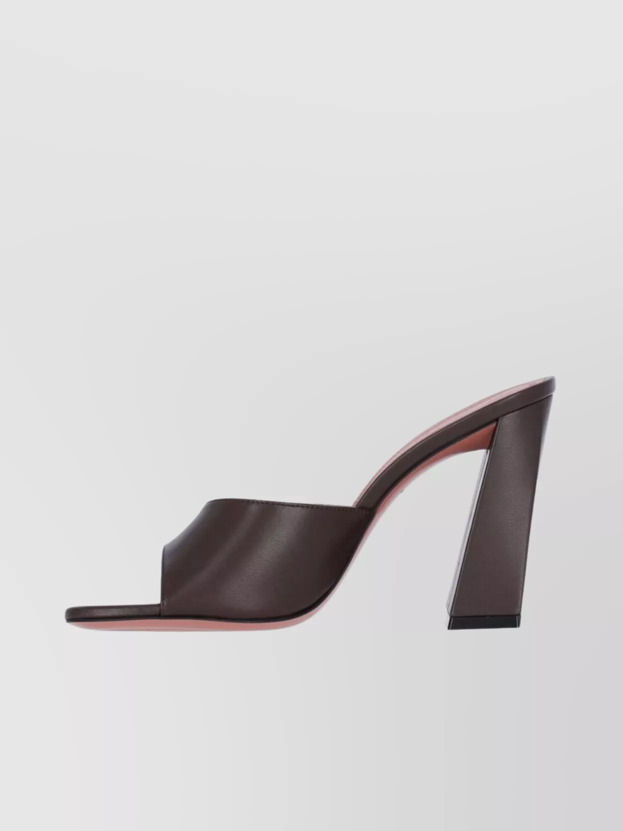Amina Muaddi Heel Block Sandals Open Square Toe