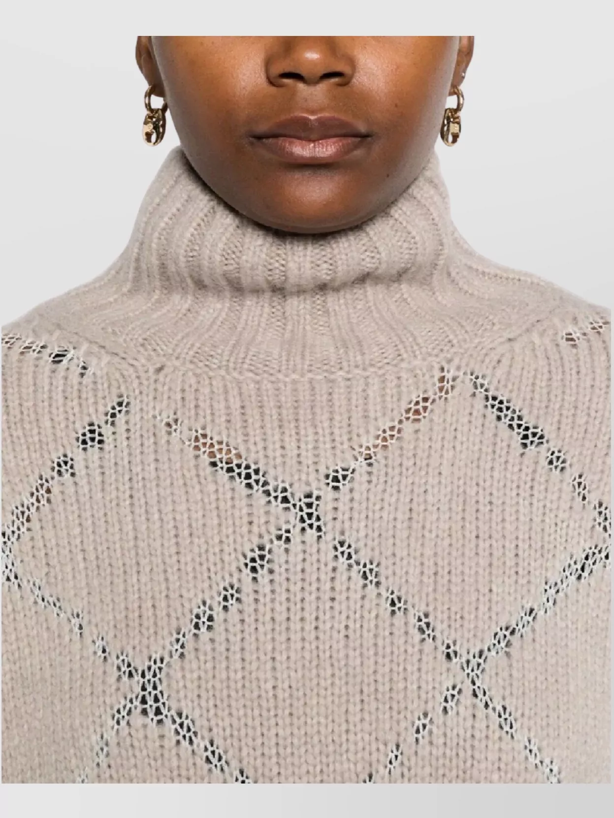 Ermanno Scervino Long Sleeve Turtleneck Knitwear Top