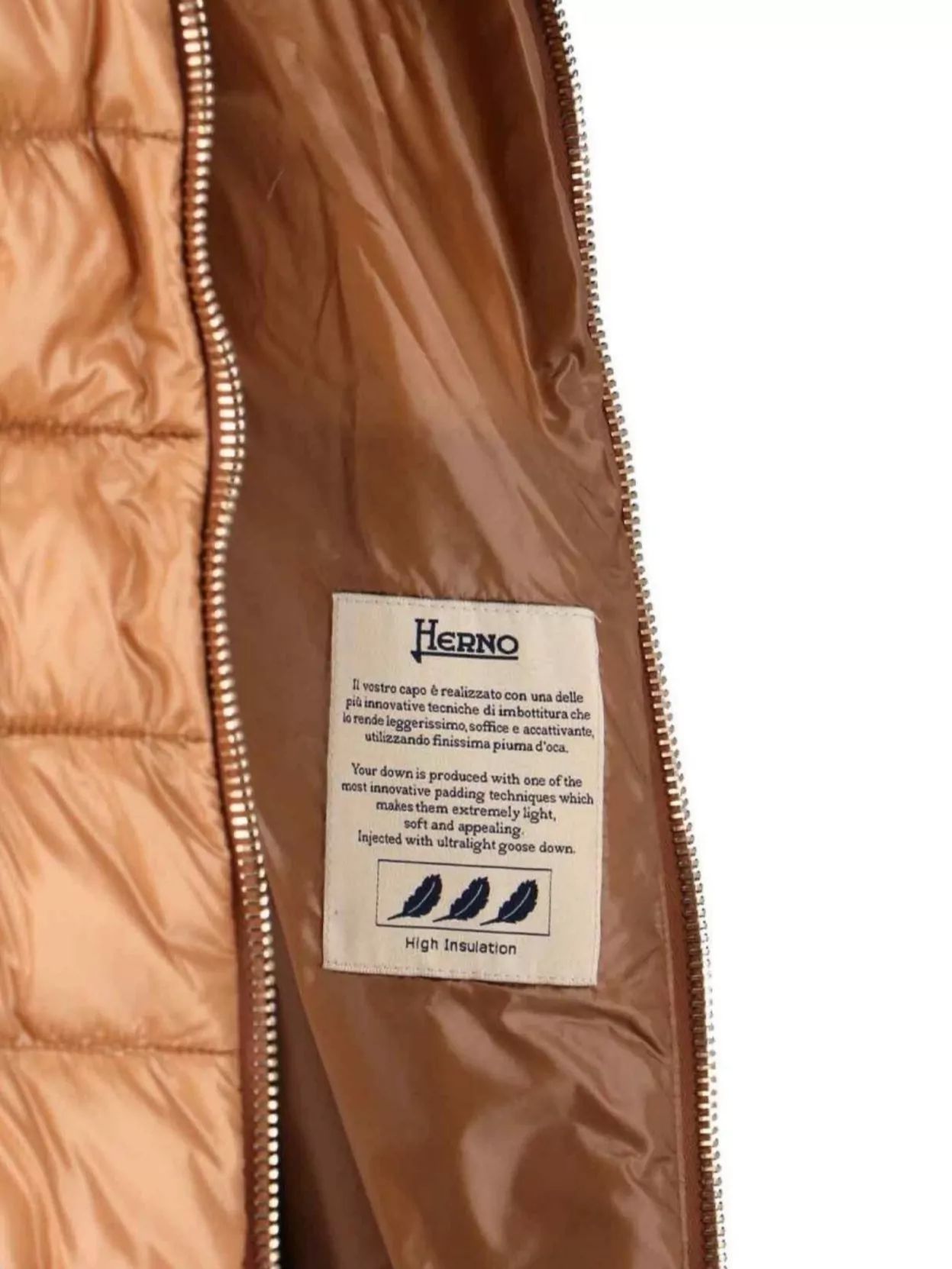 Herno Quilted Long Length Jacket With Detachable Collar