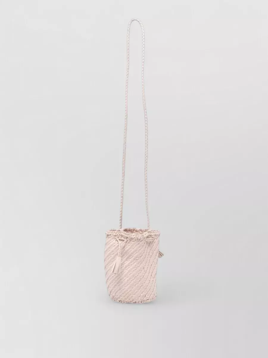 Dragon Diffusion Pompom Double Jump Leather Cross-Body Bag