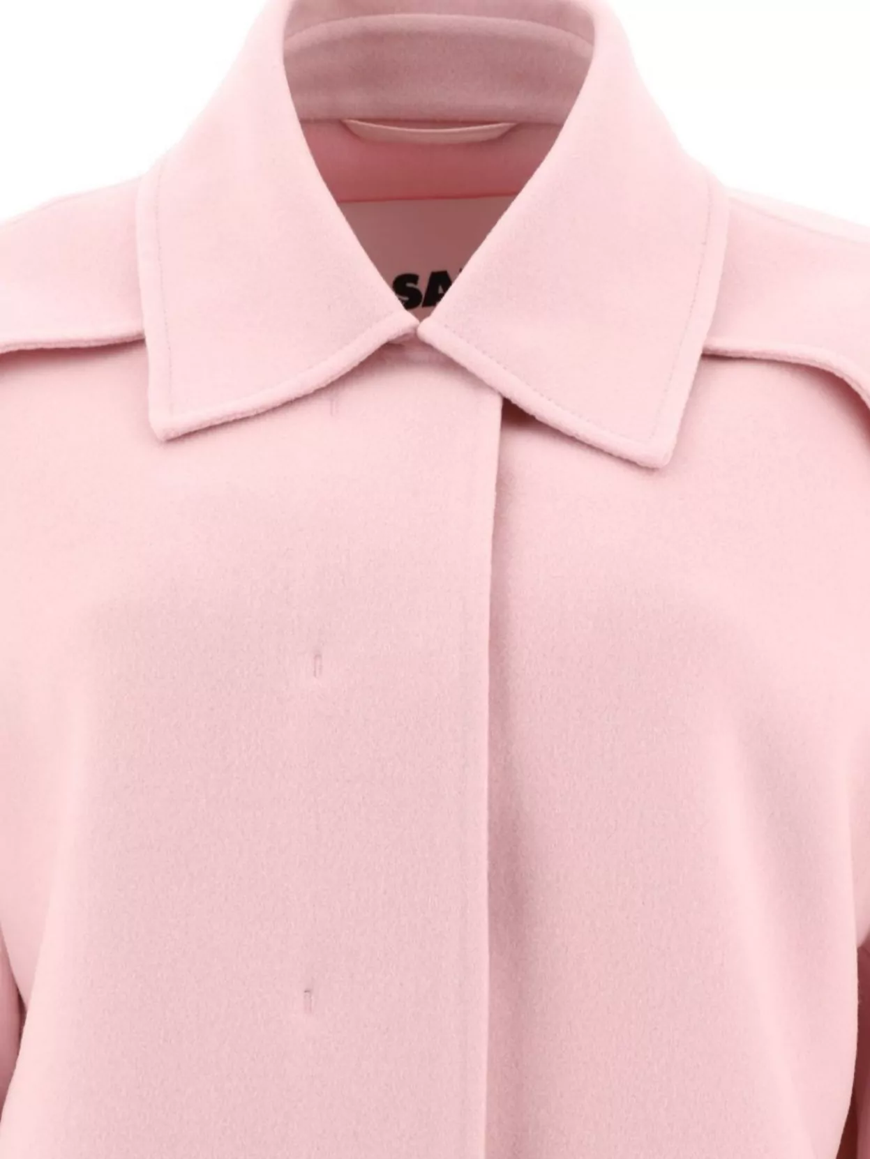 Jil Sander Collared Cropped Jackets Long Sleeves In Pink