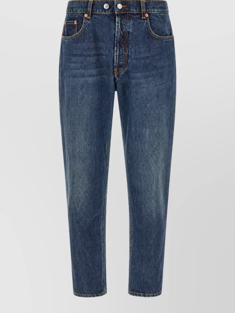 Department 5 denim tapered cropped jeans
