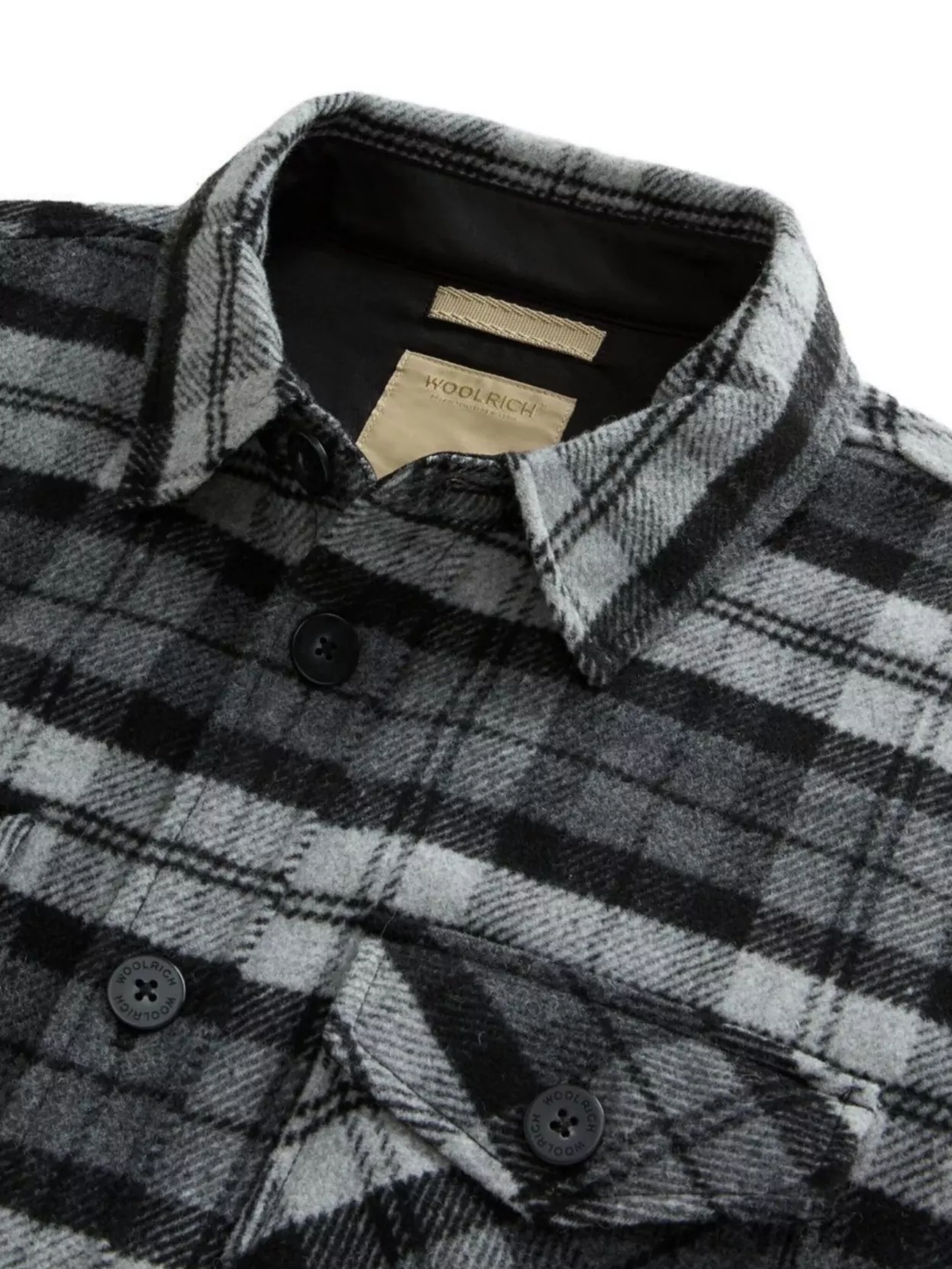 Woolrich Checked Pattern Shirt Jacket With Flap Pockets
