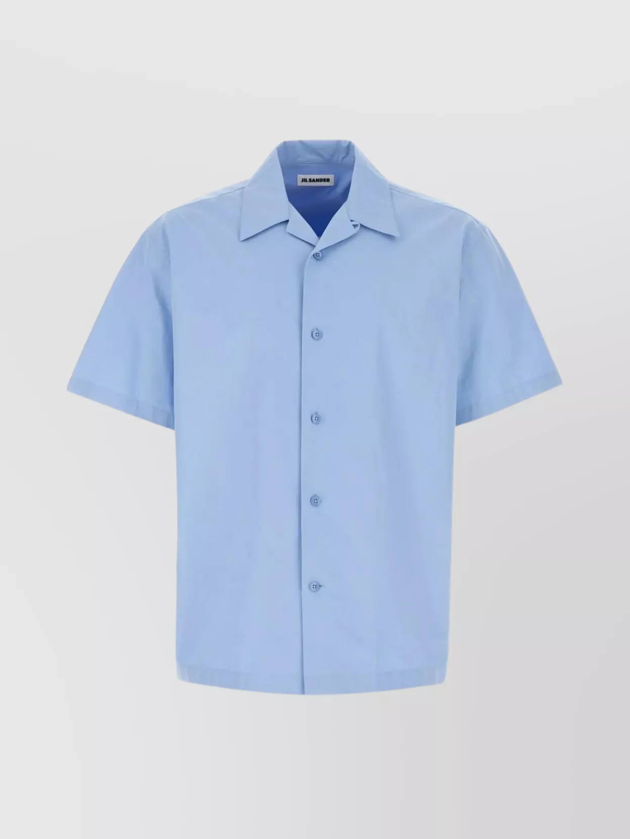 Shop Jil Sander Collared Shirt In Lightweight Poplin