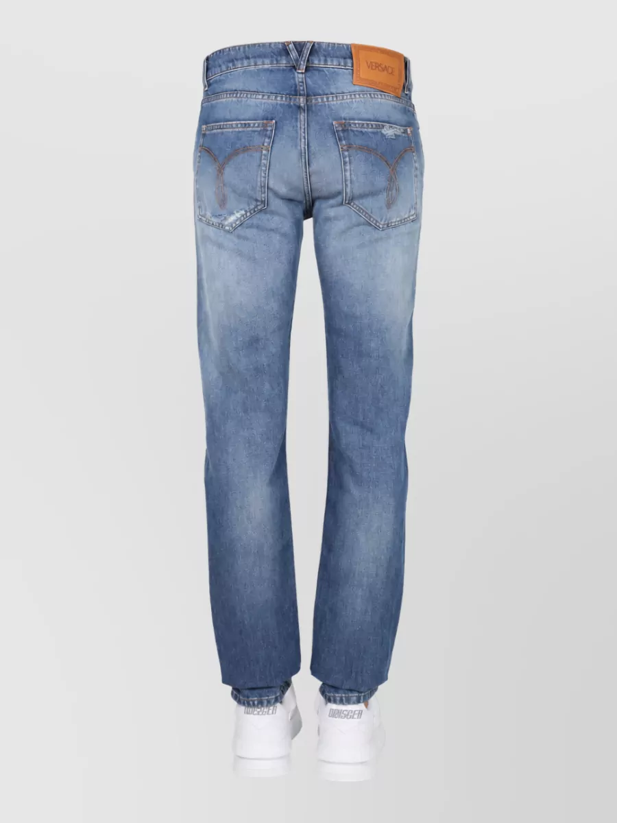 Versace Logo Patch Denim Jeans