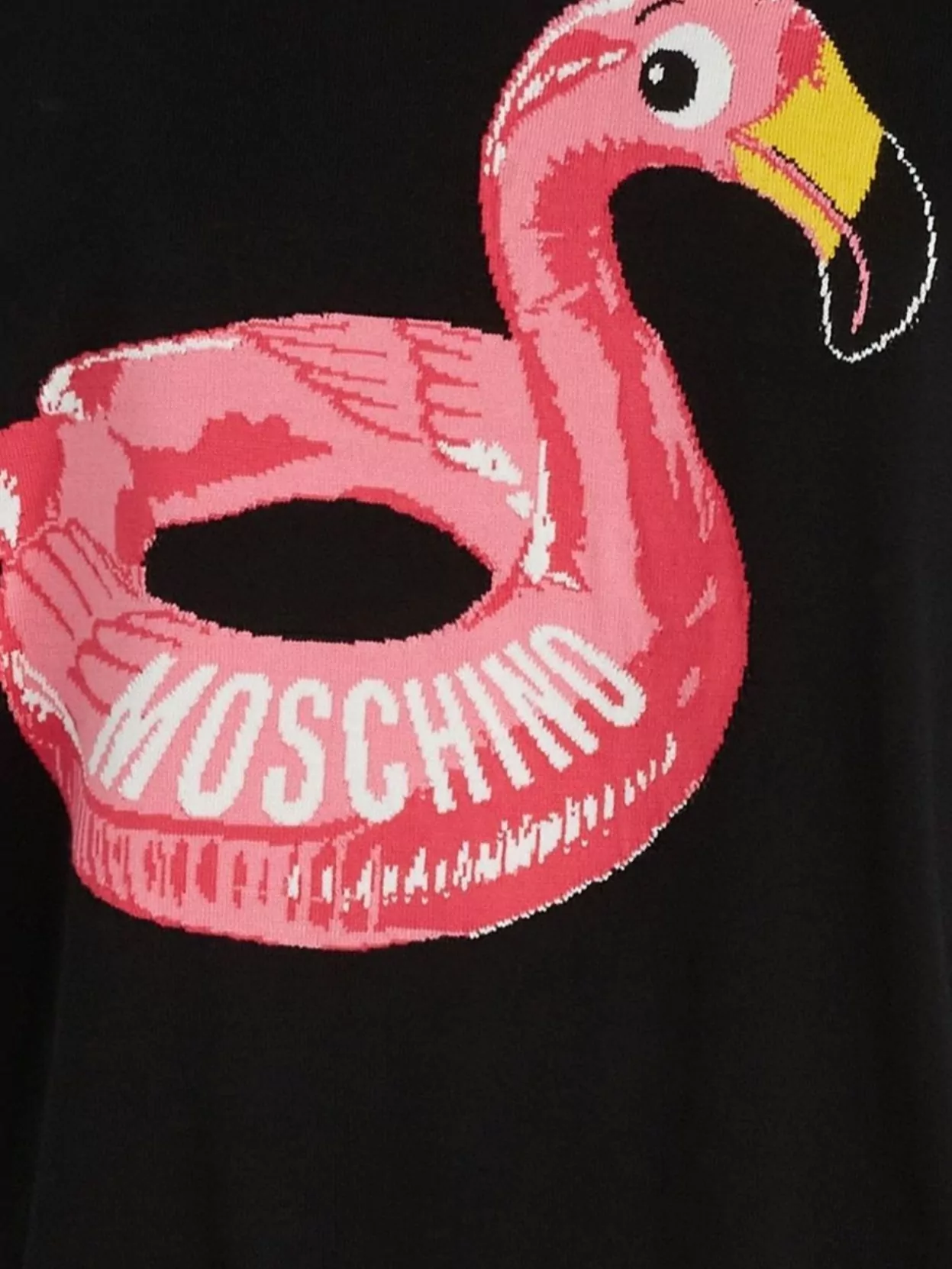 Moschino Cotton Knitwear Flamingo Graphic