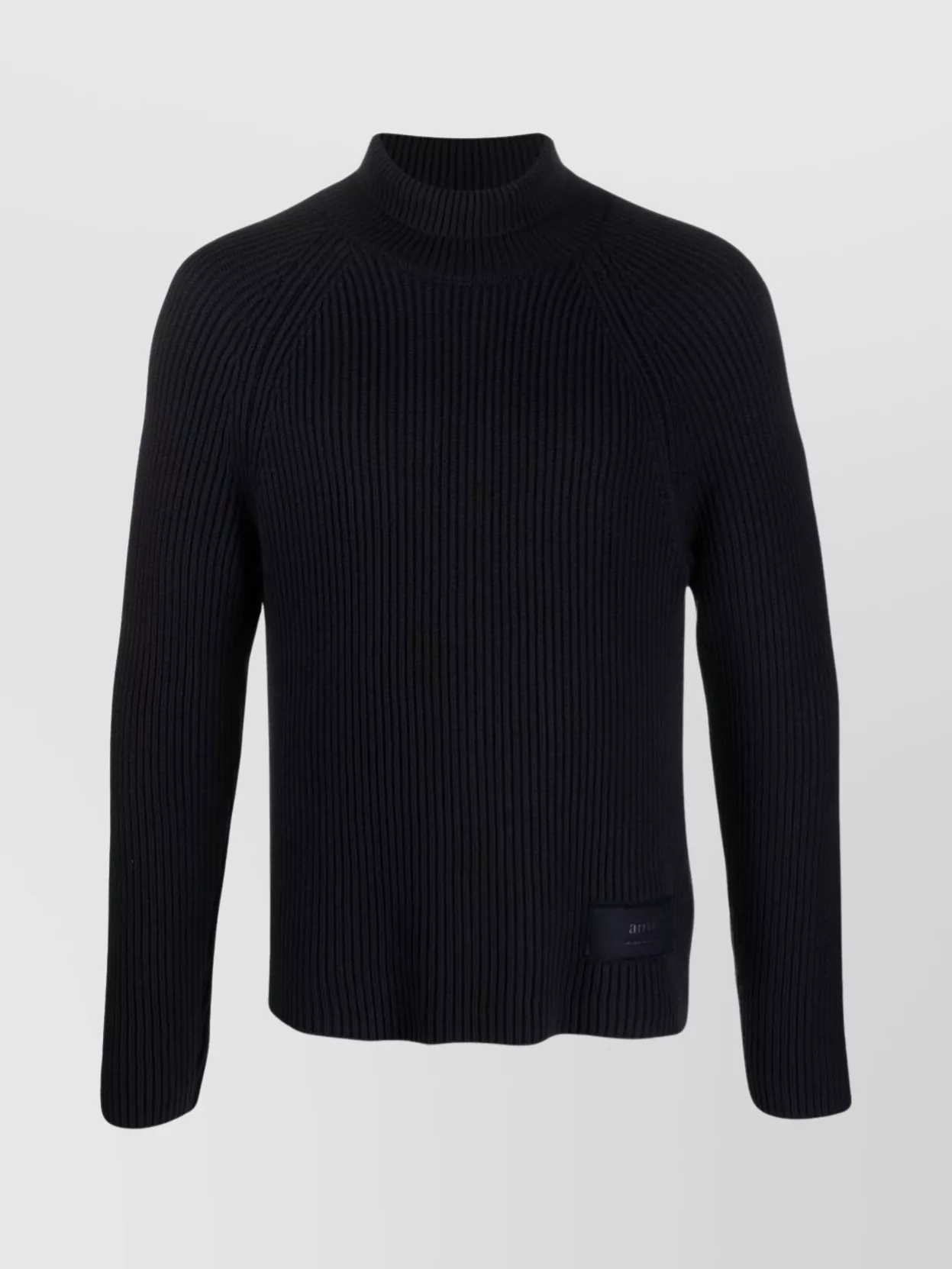 Shop Ami Alexandre Mattiussi Versatile Long Sleeve Roll Neck Sweater In Blue