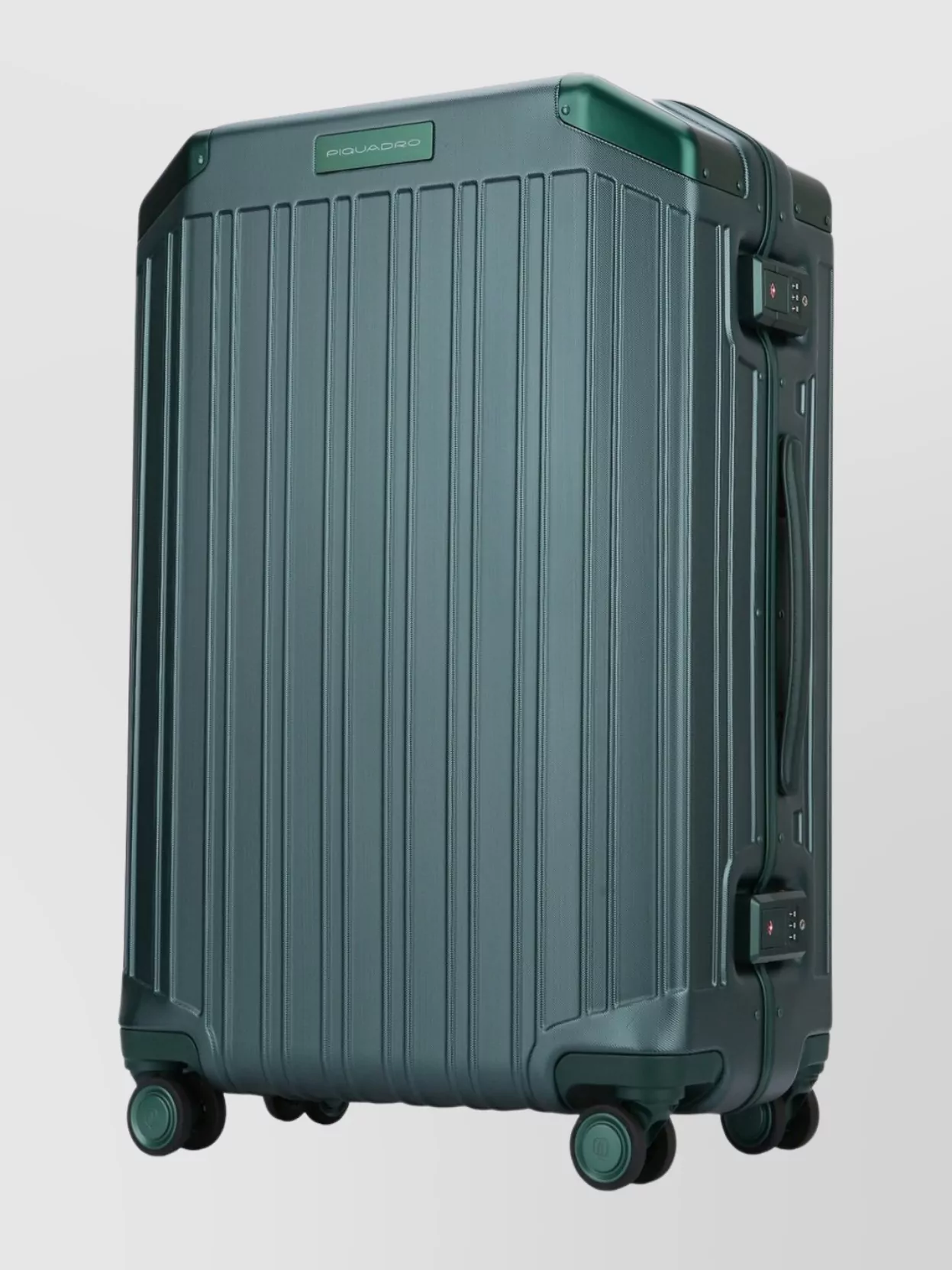 Piquadro Hard Shell Travel Trolley With Four Wheels In Blue