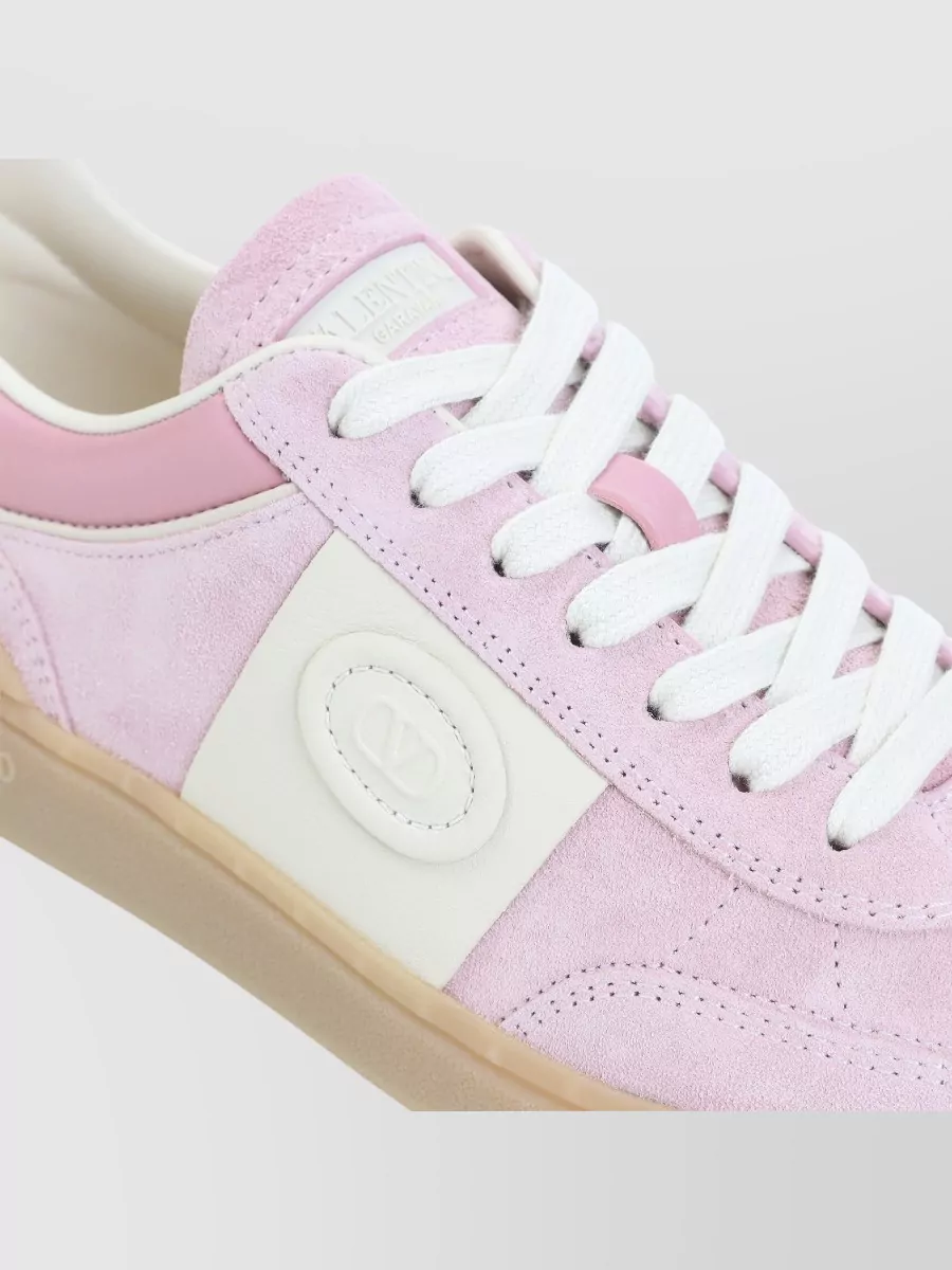 Valentino Garavani Suede Logo Lace-Up Sneakers