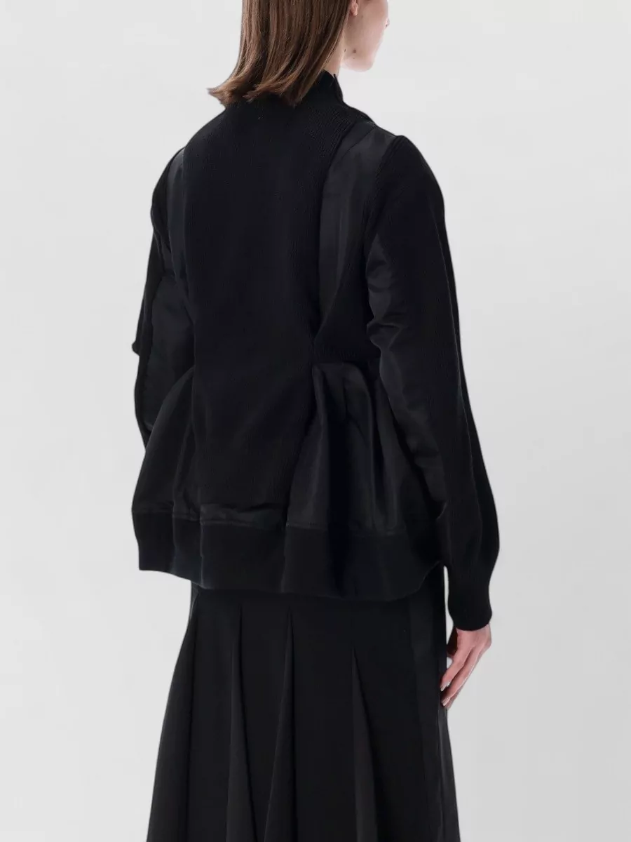 Sacai Ribbed Relaxed-Fit Blouson Jacket