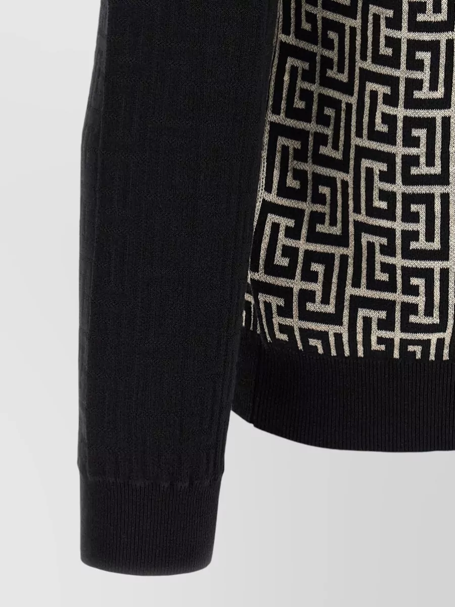 Balmain Monogram Mesh Jumper