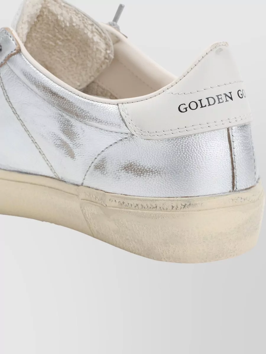 Golden Goose Soulstar Low Top Metallic Sneakers Rubber Sole